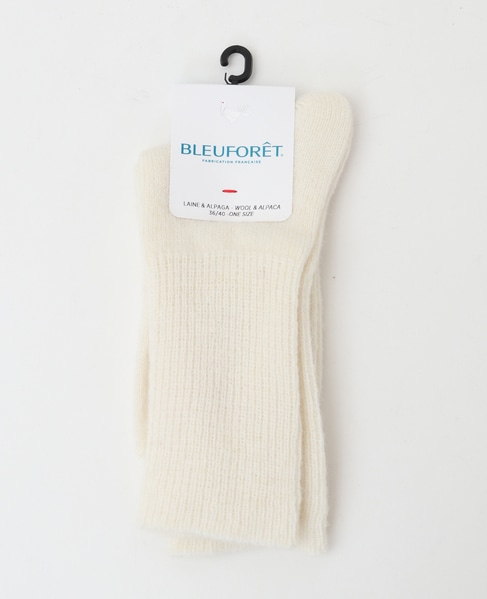 【BLEUFORET/ブルーフォレ】ALPACA WOOL SOCKS 詳細画像 生成り 1