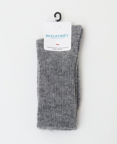 【BLEUFORET/ブルーフォレ】ALPACA WOOL SOCKS 詳細画像 杢グレー 1