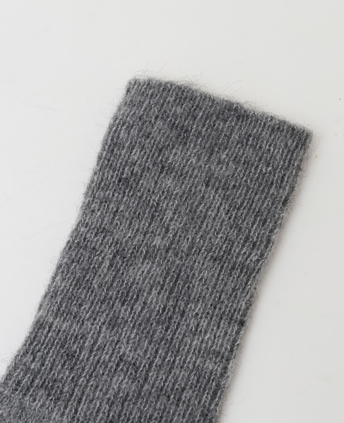 【BLEUFORET/ブルーフォレ】ALPACA WOOL SOCKS 詳細画像 杢グレー 4