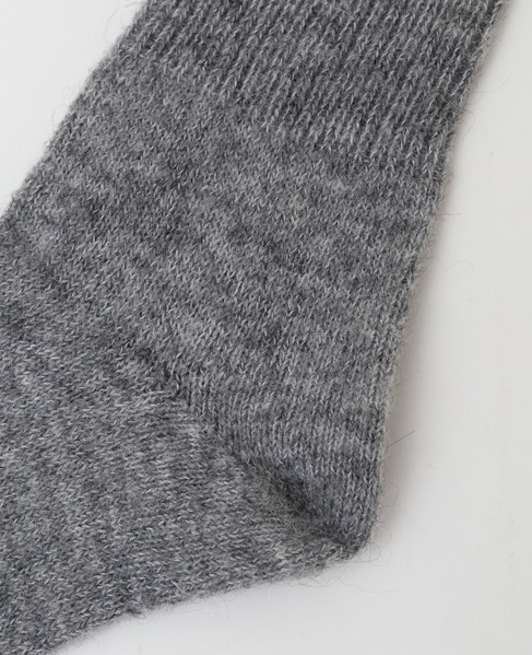 【BLEUFORET/ブルーフォレ】ALPACA WOOL SOCKS 詳細画像 杢グレー 5