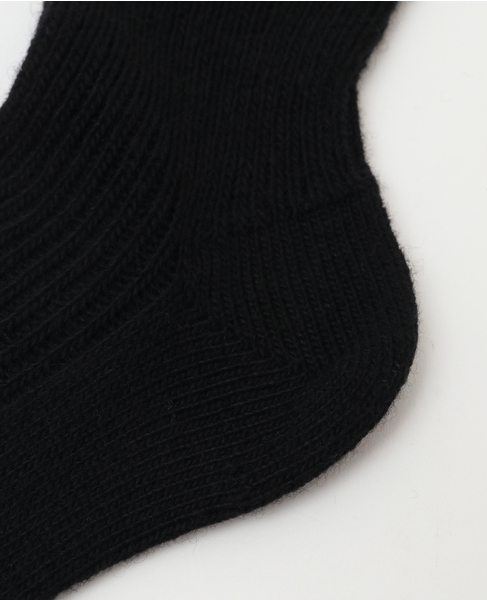 【BLEUFORET/ブルーフォレ】RIBBED ANKLE SOCKS GARLAND PATTERN 詳細画像 ブラック 5