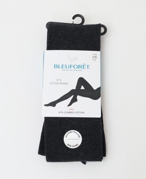 【BLEUFORET/ブルーフォレ】VELVET COMBED COTTON TIGHTS 詳細画像 チャコールグレー 1