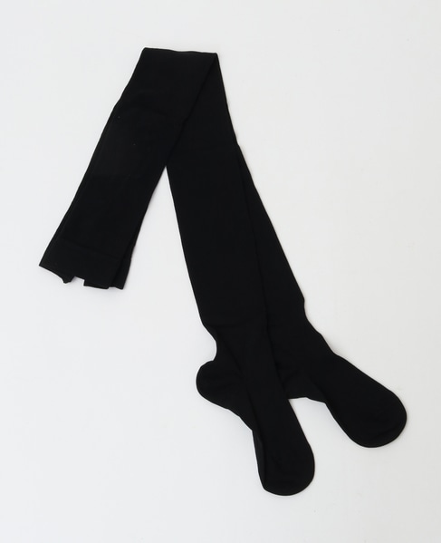 【BLEUFORET/ブルーフォレ】VELVET COMBED COTTON TIGHTS 詳細画像 ブラック 3