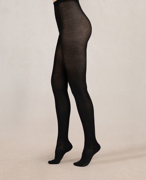 【BLEUFORET/ブルーフォレ】VELVET COMBED COTTON TIGHTS 詳細画像 ブラック 7