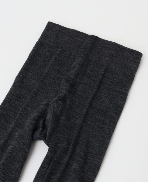 【BLEUFORET/ブルーフォレ】FINE WOOL TIGHTS COTTON INSIDE 詳細画像 チャコールグレー 4