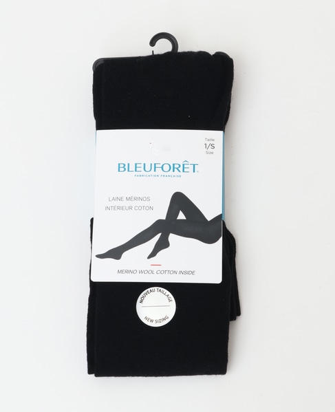 【BLEUFORET/ブルーフォレ】FINE WOOL TIGHTS COTTON INSIDE 詳細画像 ブラック 1