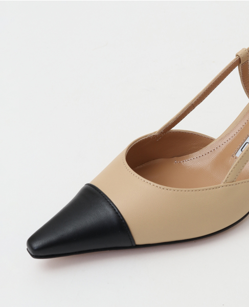 【PELLICO/メッシュパンプス】3293 NEVE65 BI COLOR SLING BACK PUMPS 詳細画像 ベージュ 7