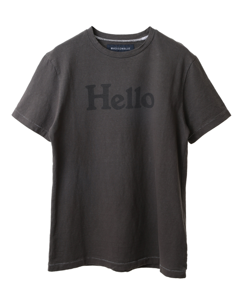 【MADISONBLUE / マディソンブルー】HELLO CREW NECK TEE 詳細画像 グレー 1