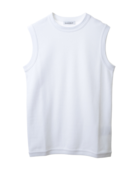 【MADISONBLUE / マディソンブルー】CREW NECK SLEEVELESS TEE 詳細画像 ホワイト 1