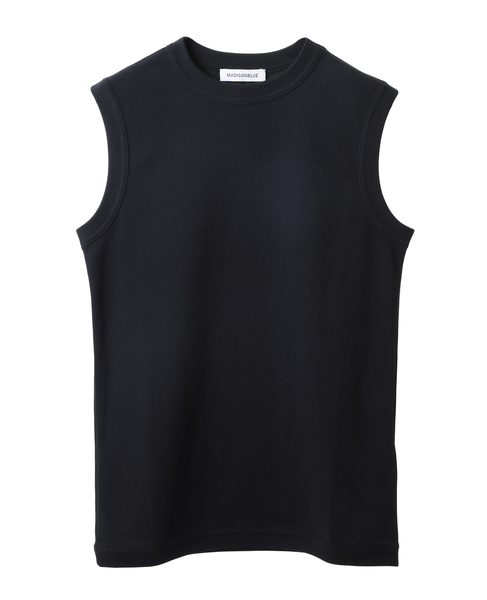 【MADISONBLUE / マディソンブルー】CREW NECK SLEEVELESS TEE 詳細画像 ブラック 1