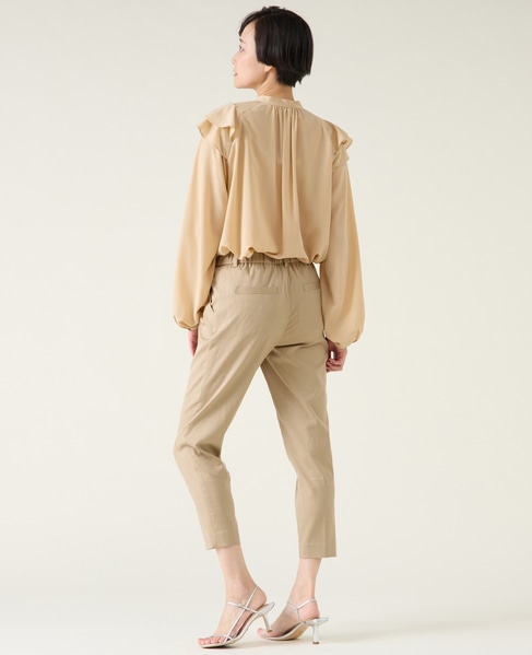 バイカラーパイピングブラウス 詳細画像 ベージュ 6