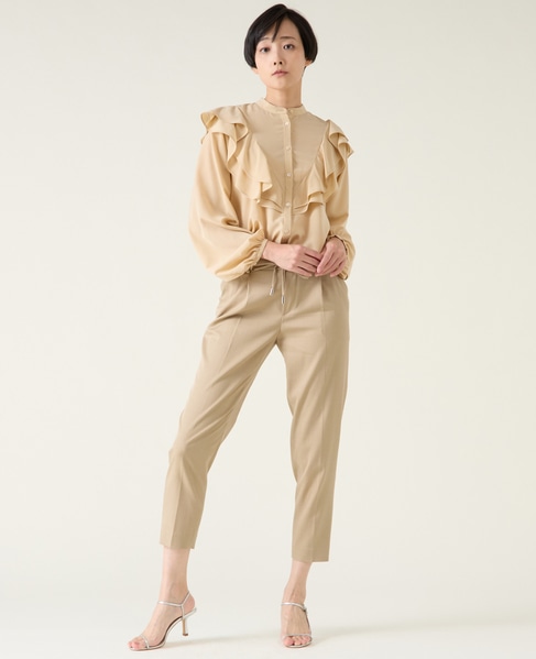 バイカラーパイピングブラウス 詳細画像 ベージュ 7