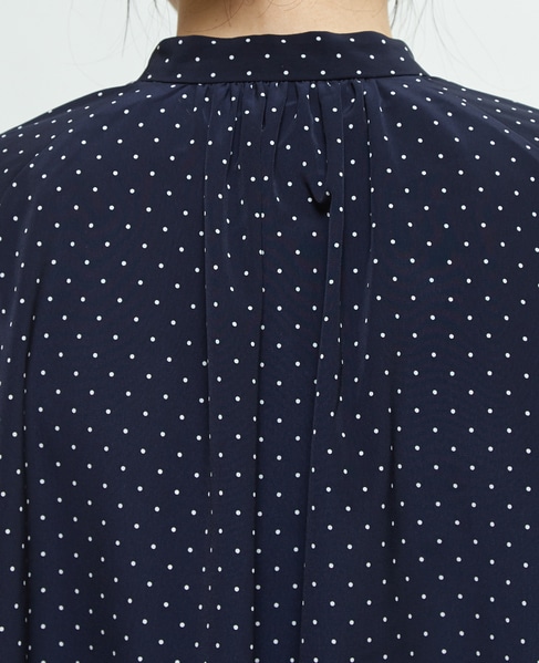 バイカラーパイピングブラウス 詳細画像 ネイビー 11