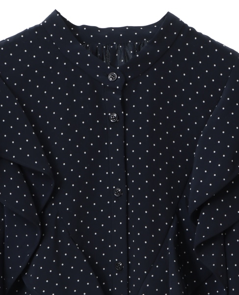 バイカラーパイピングブラウス 詳細画像 ネイビー 16