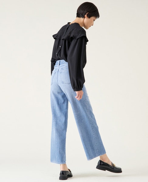 レースジョーゼットコンビブラウス 詳細画像 ブラック 4