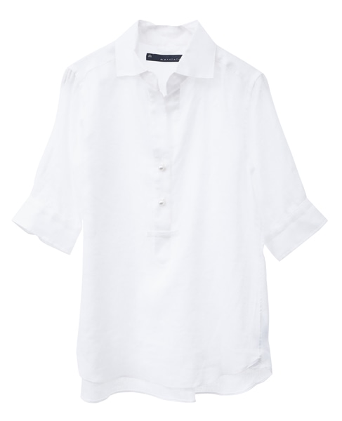 《定番》五分袖パールスキッパー 詳細画像 ホワイト 1