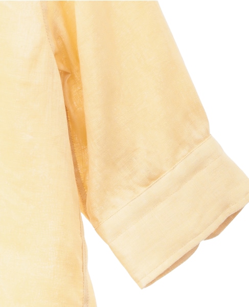 《定番》五分袖パールスキッパー 詳細画像 イエロー 4