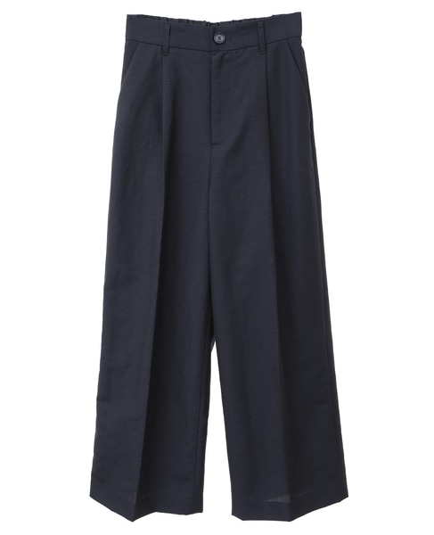 平織サマーチェック/ポプリンタックパンツ（セットアップ可） 詳細画像 ネイビー 11