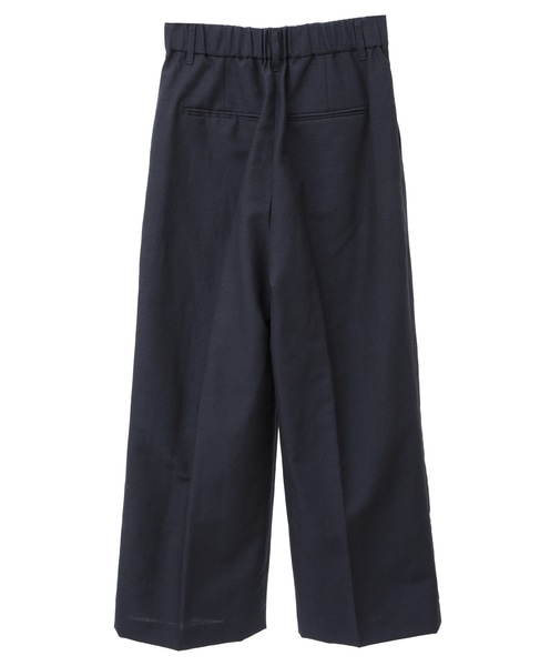 平織サマーチェック/ポプリンタックパンツ（セットアップ可） 詳細画像 ネイビー 12