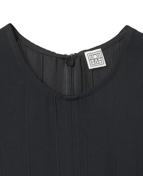 【TOTEME/トーテム】Woven Stripe Dress 詳細画像 ブラック 3