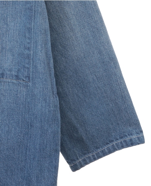 【AURALEE/オーラリー】SELVEDGE FADED LIGHT DENIM P/O SHIRT 詳細画像 インディゴ 4