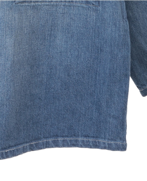 【AURALEE/オーラリー】SELVEDGE FADED LIGHT DENIM P/O SHIRT 詳細画像 インディゴ 5