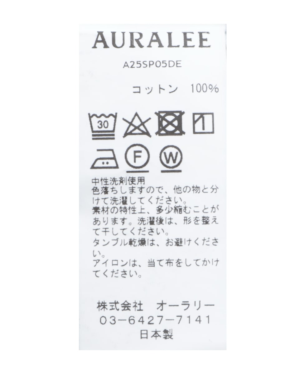 【AURALEE/オーラリー】SELVEDGE FADED LIGHT DENIM P/O SHIRT 詳細画像 インディゴ 5