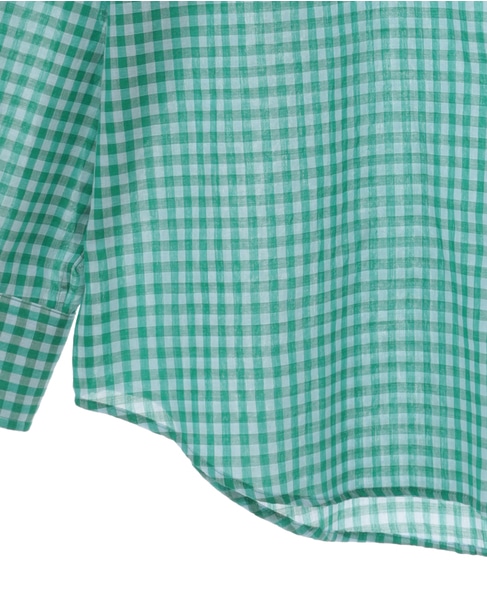 【AURALEE/オーラリー】AIRY LIGHT COTTON CHECK BIG SHIRT 詳細画像 グリーン 5