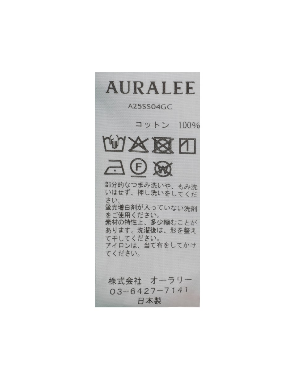 【AURALEE/オーラリー】AIRY LIGHT COTTON CHECK BIG SHIRT 詳細画像 グリーン 5