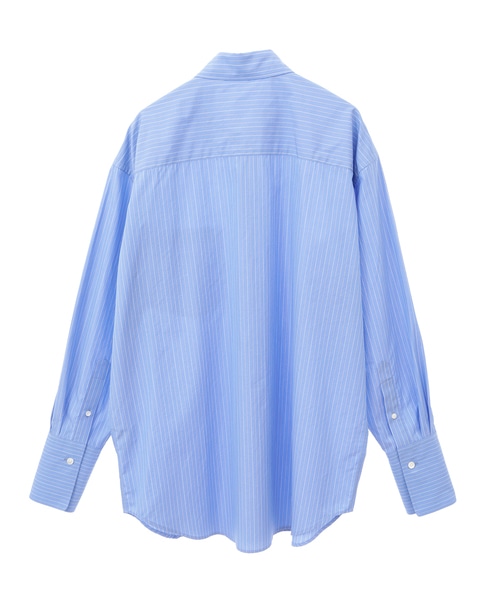 【AURALEE/オーラリー】SUVIN HIGH COUNT CLOTH STRIPE SHIRT 詳細画像 ブルー 2