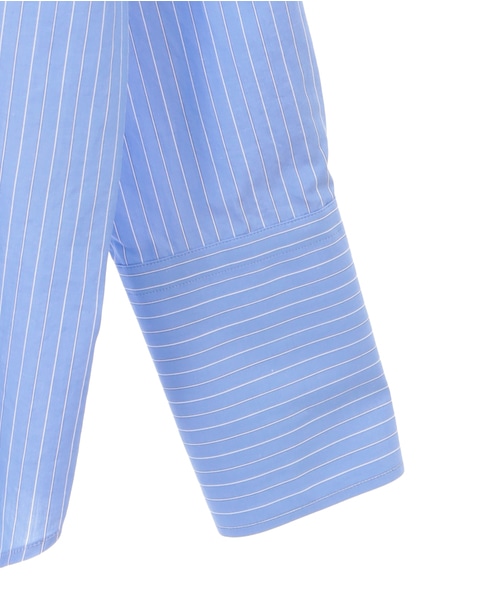 【AURALEE/オーラリー】SUVIN HIGH COUNT CLOTH STRIPE SHIRT 詳細画像 ブルー 4