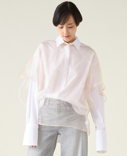 【MARGE /マージ 】 Glossy organdy oversized p/o