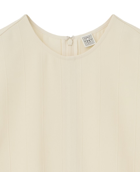 【TOTEME/トーテム】Woven Stripe Top 詳細画像 アイボリー 3