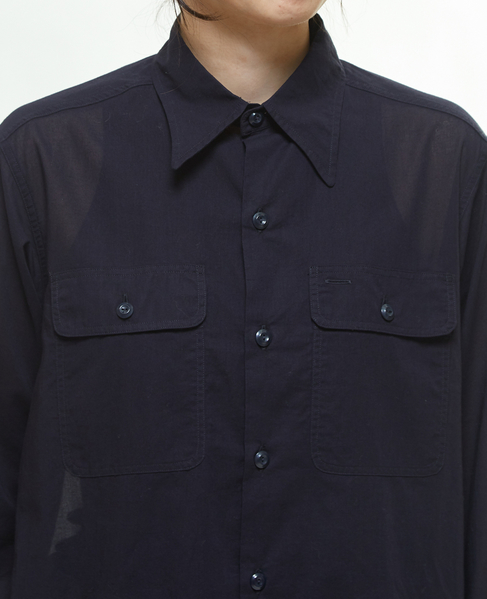 《別注》【MADISONBLUE / マディソンブルー】MB251-5101MQ  HAMPTON SHIRT COTTON VOILE 詳細画像 ネイビー 11