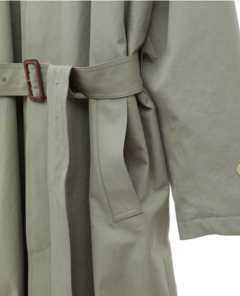 【AURALEE/オーラリー】WASHED FINX GABARDINE SOUTIEN COLLAR COAT 詳細画像 カーキ 10