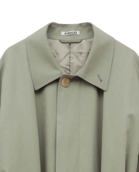 【AURALEE/オーラリー】WASHED FINX GABARDINE SOUTIEN COLLAR COAT 詳細画像 カーキ 3