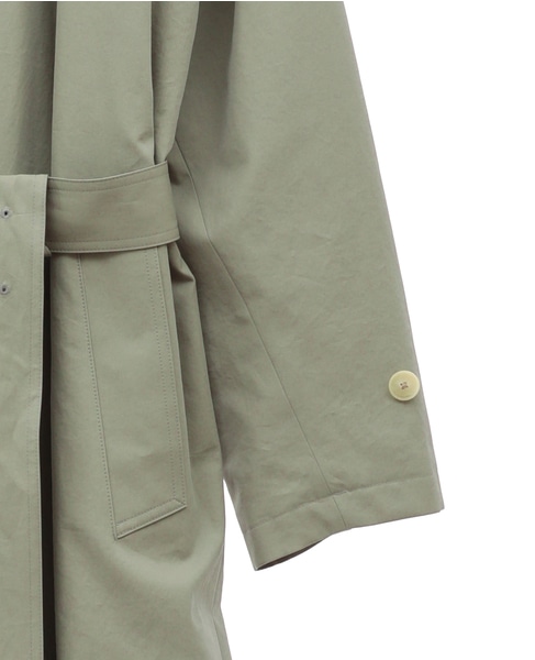 【AURALEE/オーラリー】WASHED FINX GABARDINE SOUTIEN COLLAR COAT 詳細画像 カーキ 4
