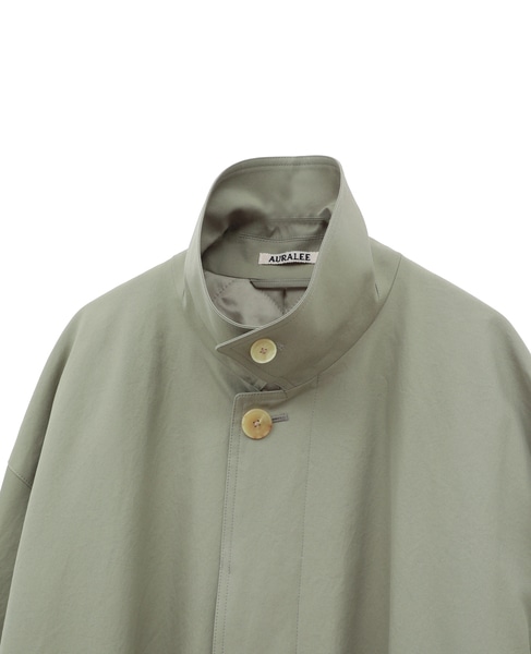 【AURALEE/オーラリー】WASHED FINX GABARDINE SOUTIEN COLLAR COAT 詳細画像 カーキ 6