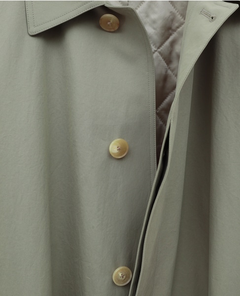 【AURALEE/オーラリー】WASHED FINX GABARDINE SOUTIEN COLLAR COAT 詳細画像 カーキ 7