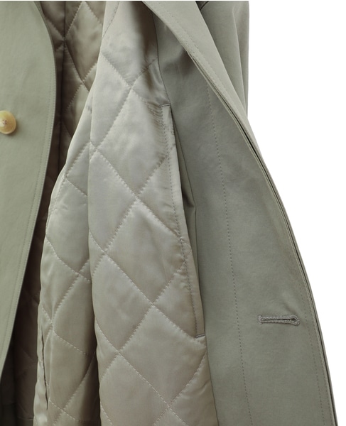 【AURALEE/オーラリー】WASHED FINX GABARDINE SOUTIEN COLLAR COAT 詳細画像 カーキ 8