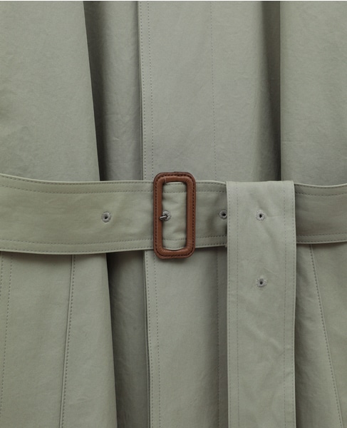 【AURALEE/オーラリー】WASHED FINX GABARDINE SOUTIEN COLLAR COAT 詳細画像 カーキ 9