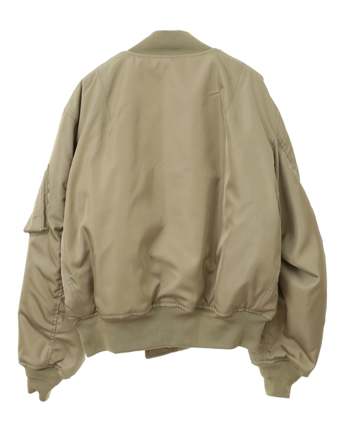 【AURALEE/オーラリー】HIGH DENSITY SILK TWILL FLIGHT BLOUSON 詳細画像 カーキ 2