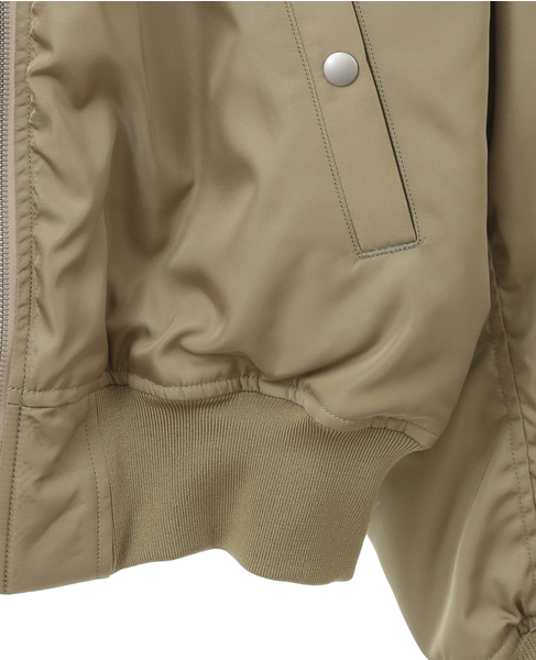 【AURALEE/オーラリー】HIGH DENSITY SILK TWILL FLIGHT BLOUSON 詳細画像 カーキ 5