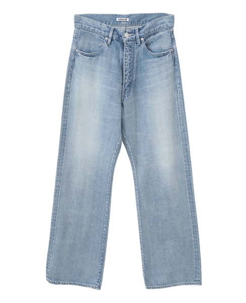 【AURALEE/オーラリー】SELVEDGE FADED LIGHT DENIM PANTS 詳細画像 インディゴ 1