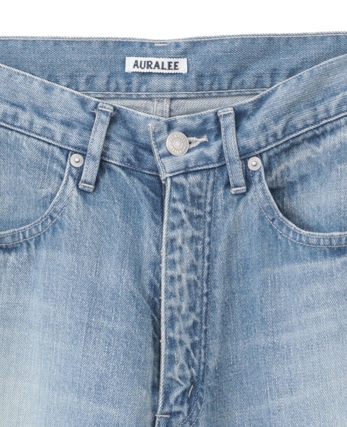【AURALEE/オーラリー】SELVEDGE FADED LIGHT DENIM PANTS 詳細画像 インディゴ 3