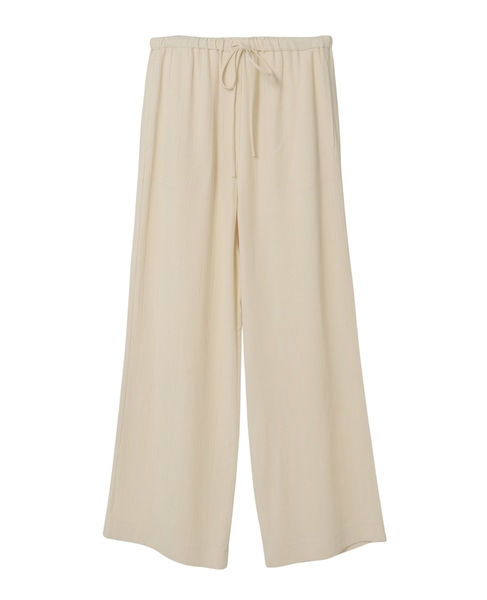 【TOTEME/トーテム】Woven Stripe Drawstring Trousers 詳細画像 アイボリー 1