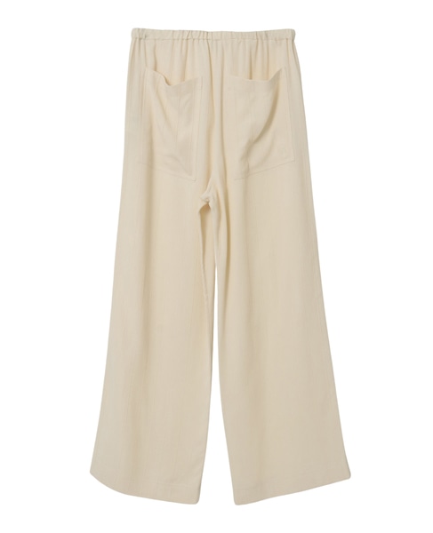 【TOTEME/トーテム】Woven Stripe Drawstring Trousers 詳細画像 アイボリー 2