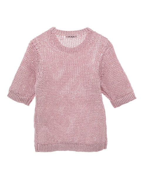 【MADISONBLUE / マディソンブルー】CREW NECK H/S PO WOMEN FABRIC 詳細画像 ピンク 2