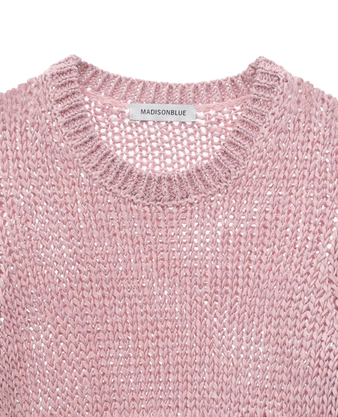 【MADISONBLUE / マディソンブルー】CREW NECK H/S PO WOMEN FABRIC 詳細画像 ピンク 3