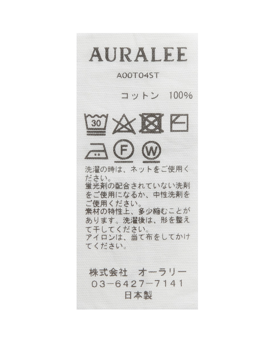 【AURALEE/オーラリー】*SEAMLESS CREW NECK TEE 詳細画像 ホワイト 5
